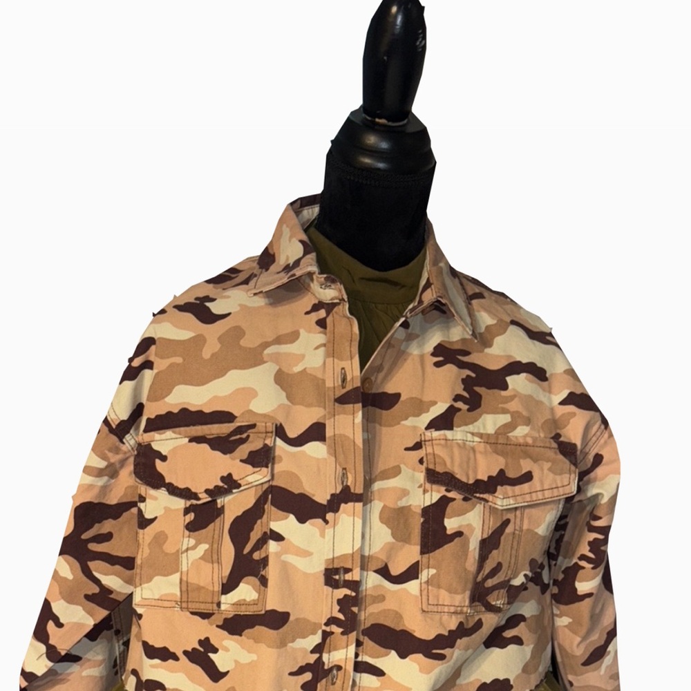 Forever 21 Camouflage Button-Up Shirt